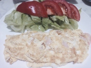 omelette aux crevettes