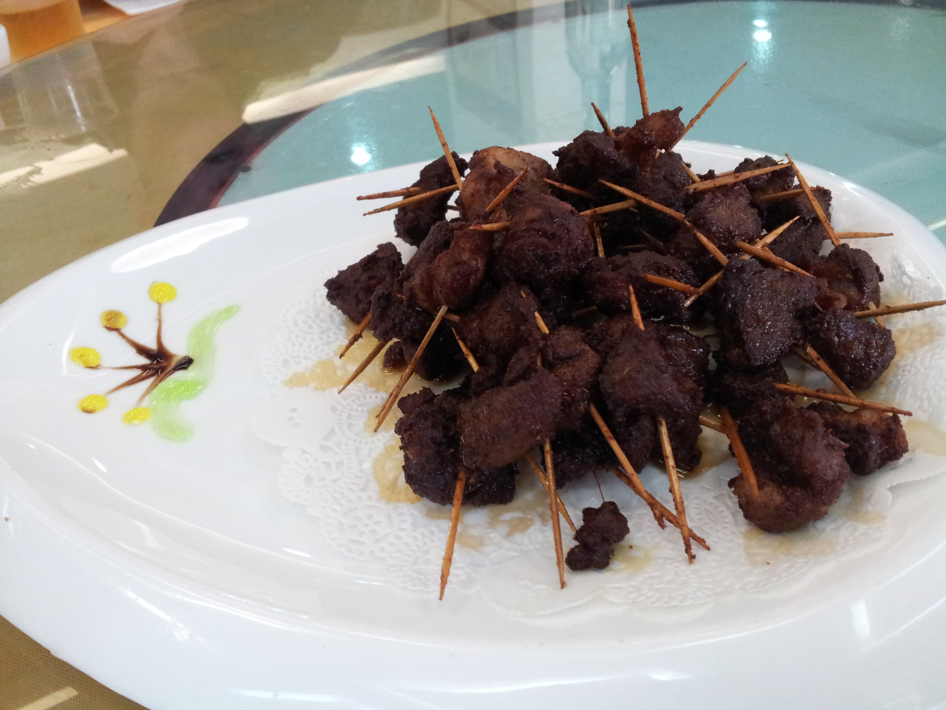 mini brochettes de bœuf pimentée